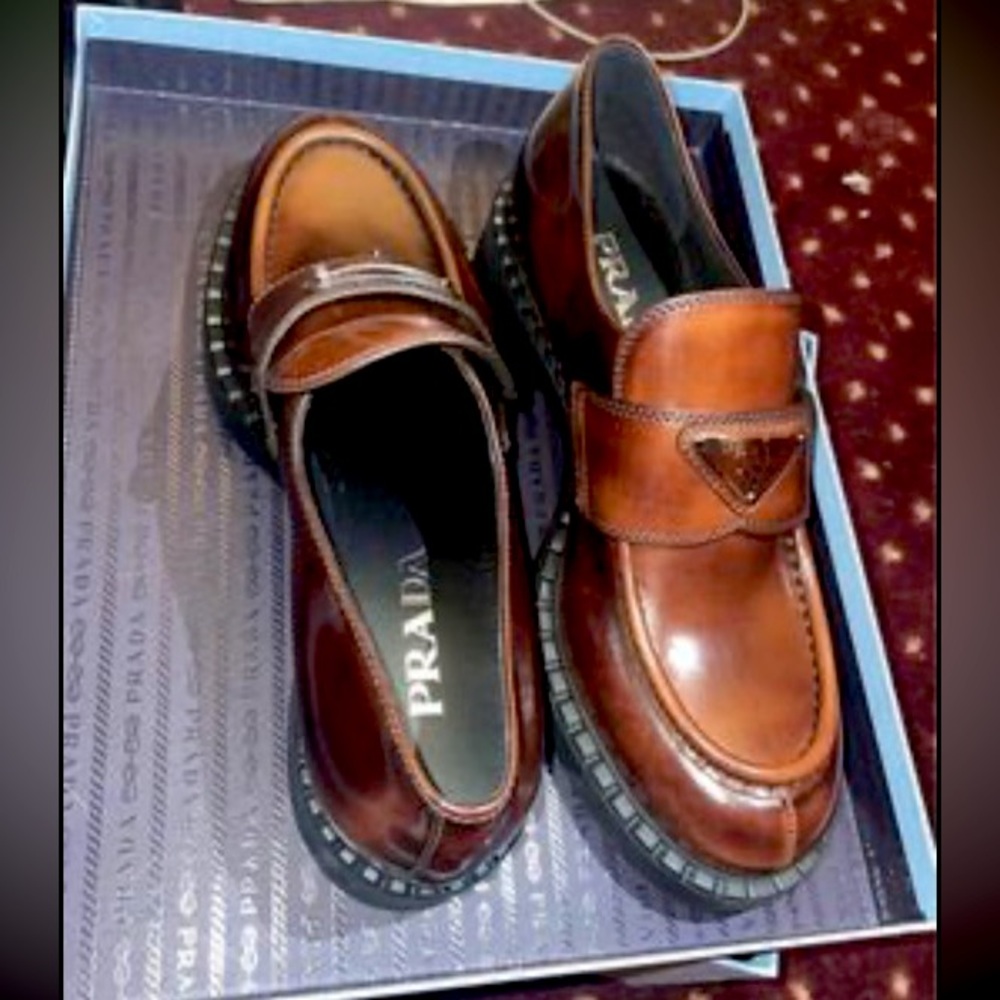 Women’s Prada leather loafers